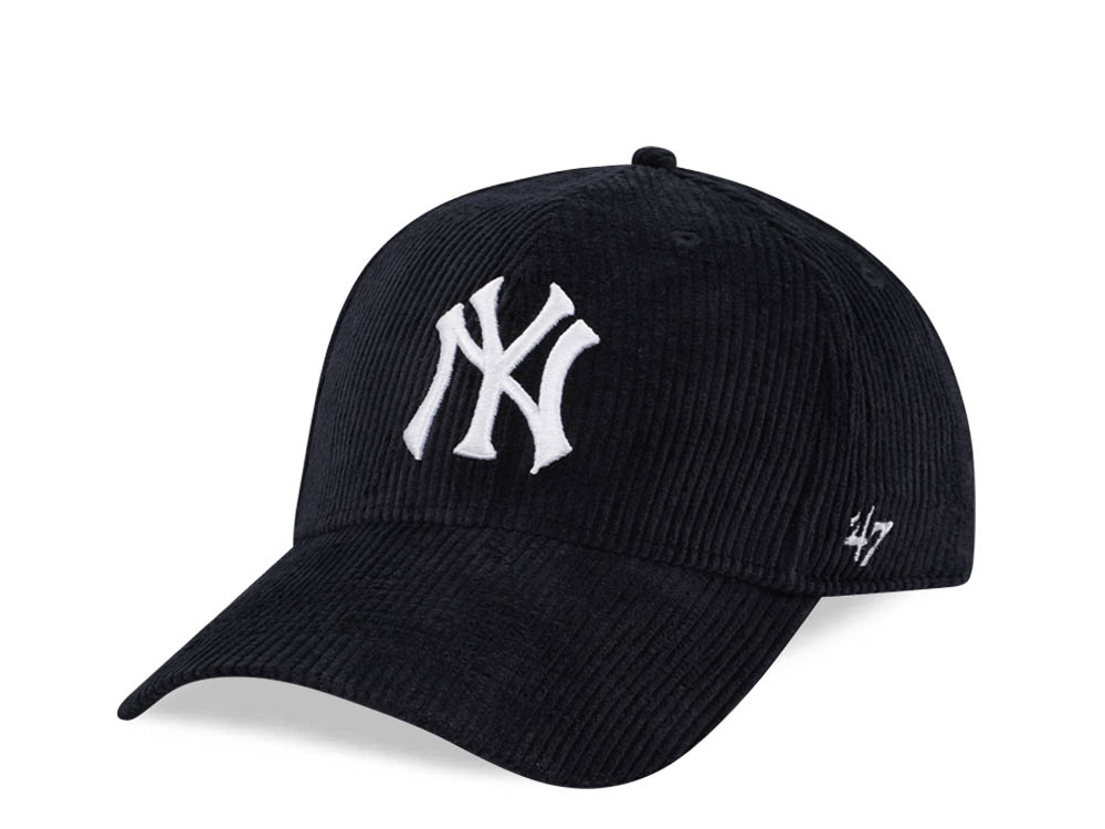 47Brand New York Yankees Black Thick Cord MVP Strapback Gorra