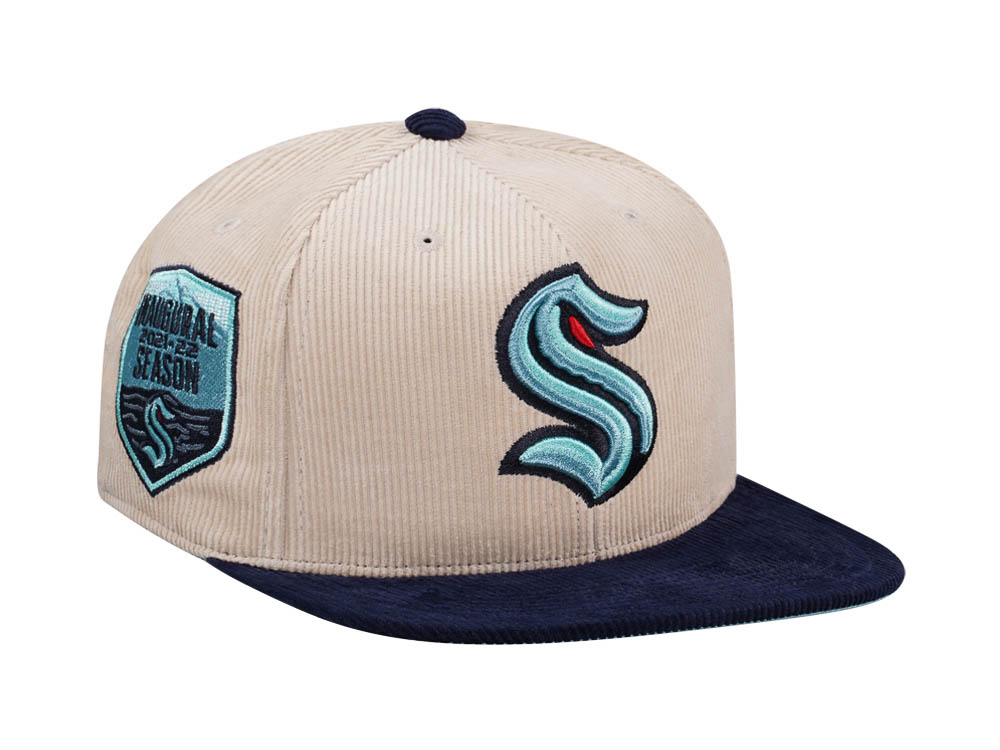 Mitchell & Ness Seattle Kraken Inaugural Season 21 Two Tone Cord Edition Dynasty Fitted Gorra