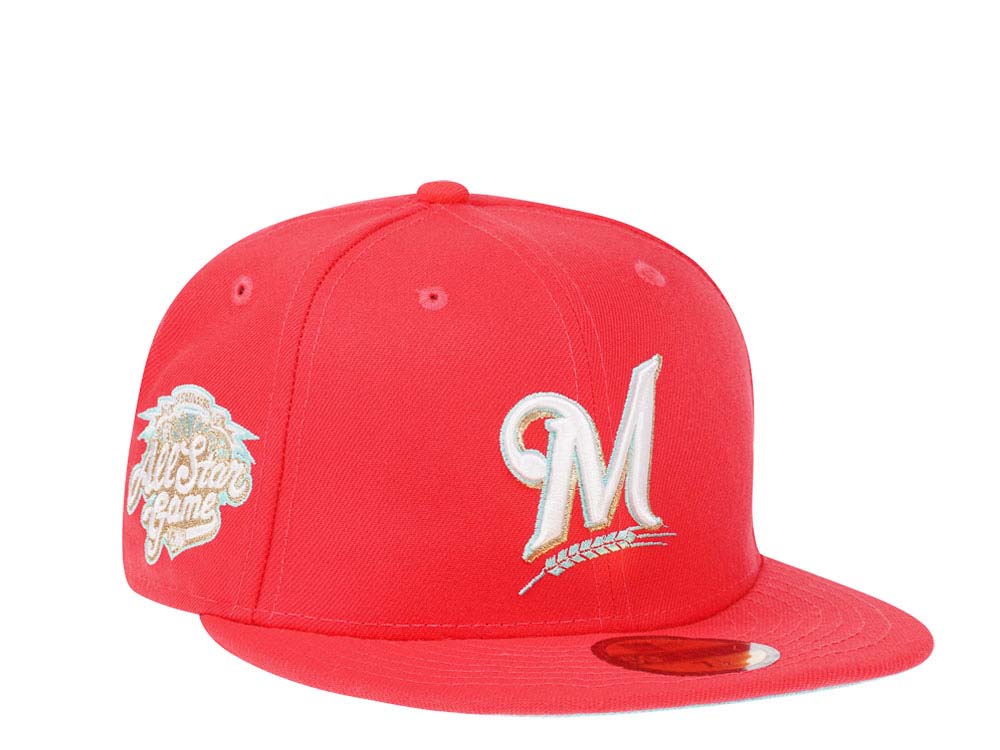 New Era Milwaukee Brewers All Star Game 2012 Lava Mint Edition 59Fifty Fitted Gorra