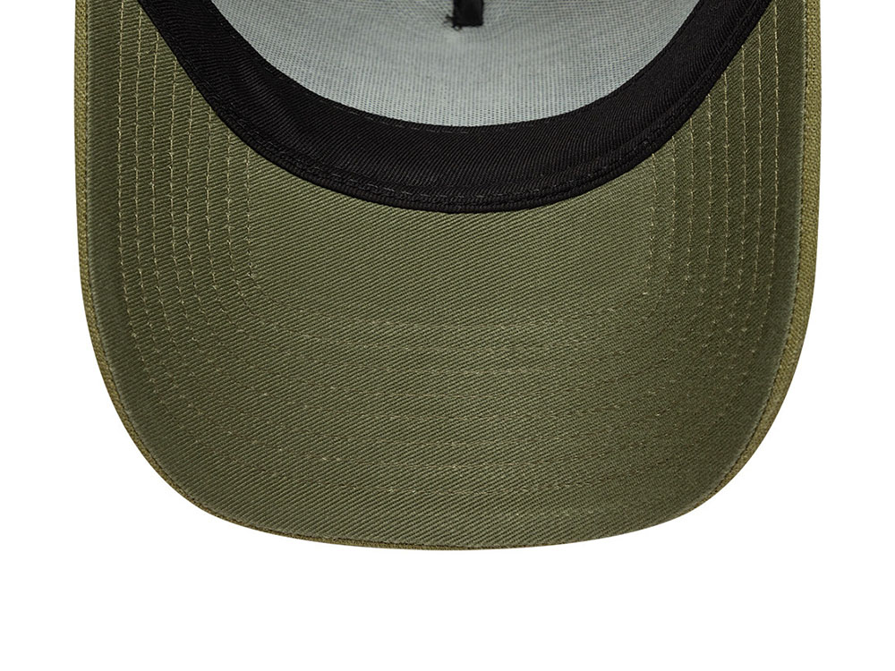New Era Patch Olive Linen 9Forty E Frame Snapback Gorra