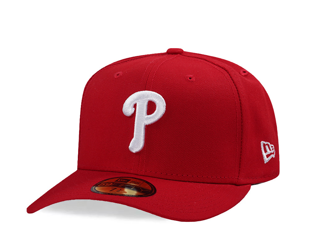 New Era Philadelphia Phillies Scarlet Prime Edition 59Fifty Pre Curved Fitted Gorra