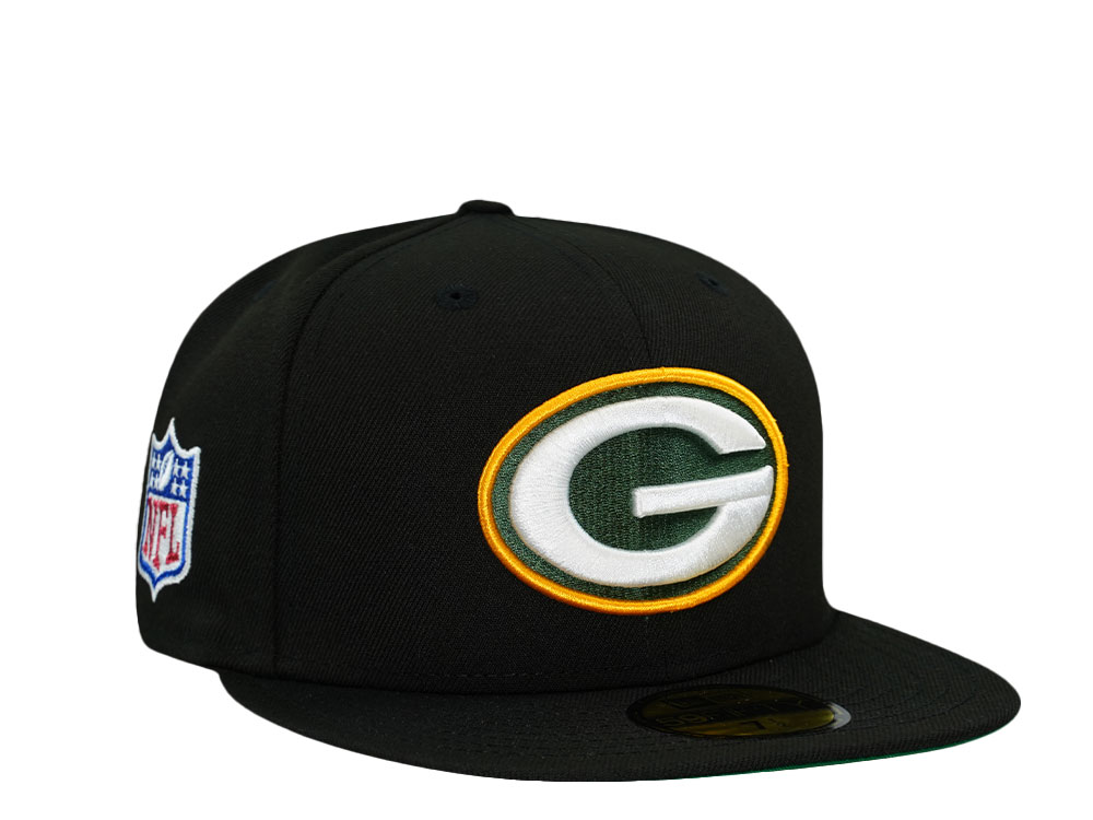 New Era Green Bay Packers Black Throwback Prime Edition 59Fifty Fitted Gorra