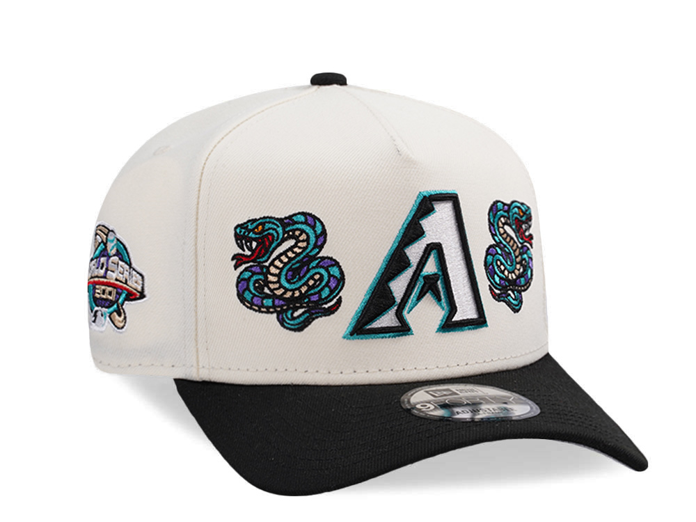 New Era Arizona Diamondbacks World Series 2001 Chrome Two Tone Edition 9Forty A Frame Snapback Gorra