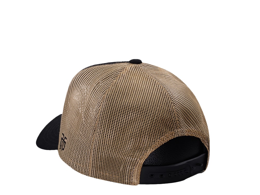 Parallel Union Fire Skull Patch Black Distressed Edition Trucker Snapback Gorra