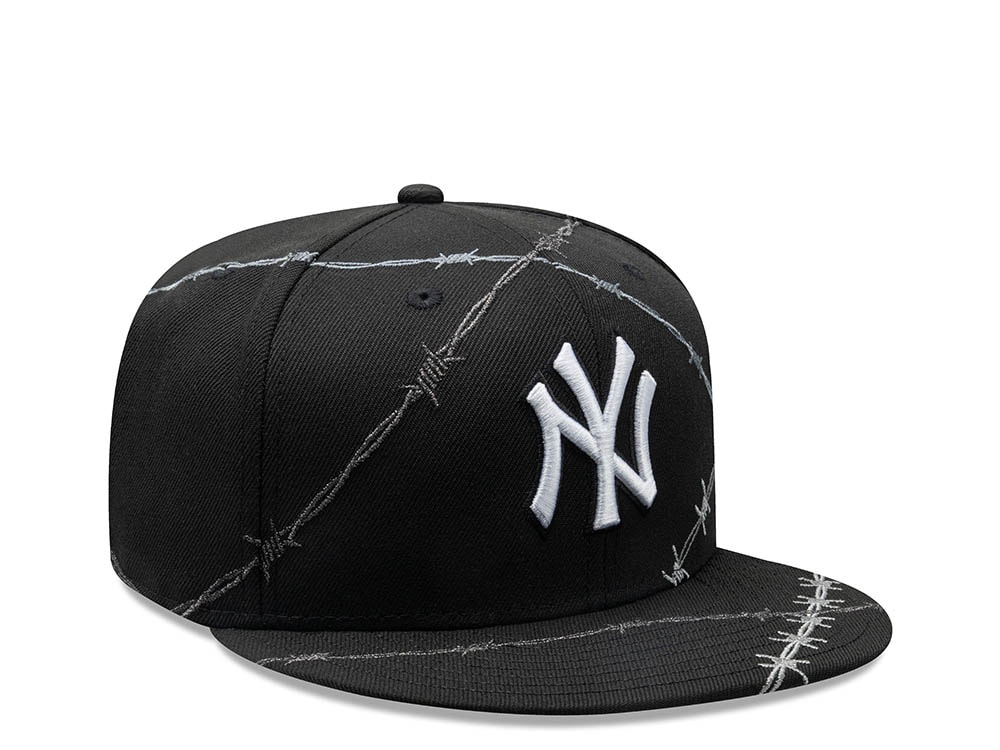 New Era New York Yankees Barbwire Black Prime Edition 59Fifty Fitted Gorra
