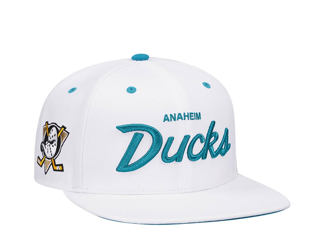 47Brand Anaheim Ducks White Crosstown Script Captain MVP Snapback Gorra