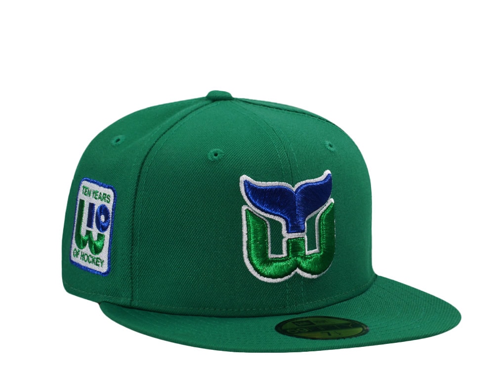 New Era Hartford Whalers 10th Anniversary Green Edition 59Fifty Fitted Gorra