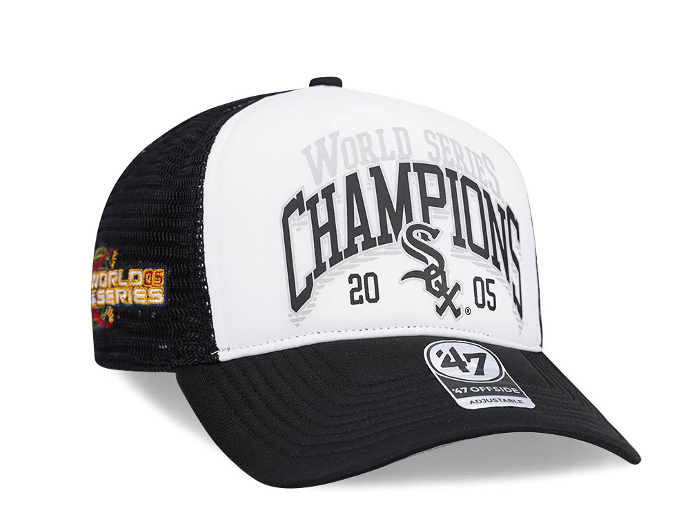 47Brand Chicago White Sox BCPTN World Series Black Foam Champ Offside Trucker Snapback Gorra