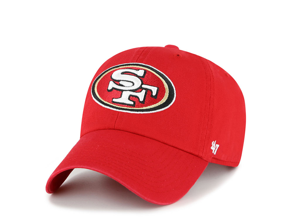 47Brand San Francisco 49ers Red Classic Edition Clean Up Strapback Gorra