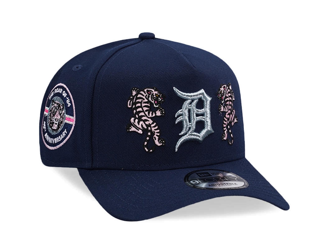 New Era Detroit Tigers 40th Anniversary Ocean Blue Prime Edition 9Forty A Frame Snapback Gorra