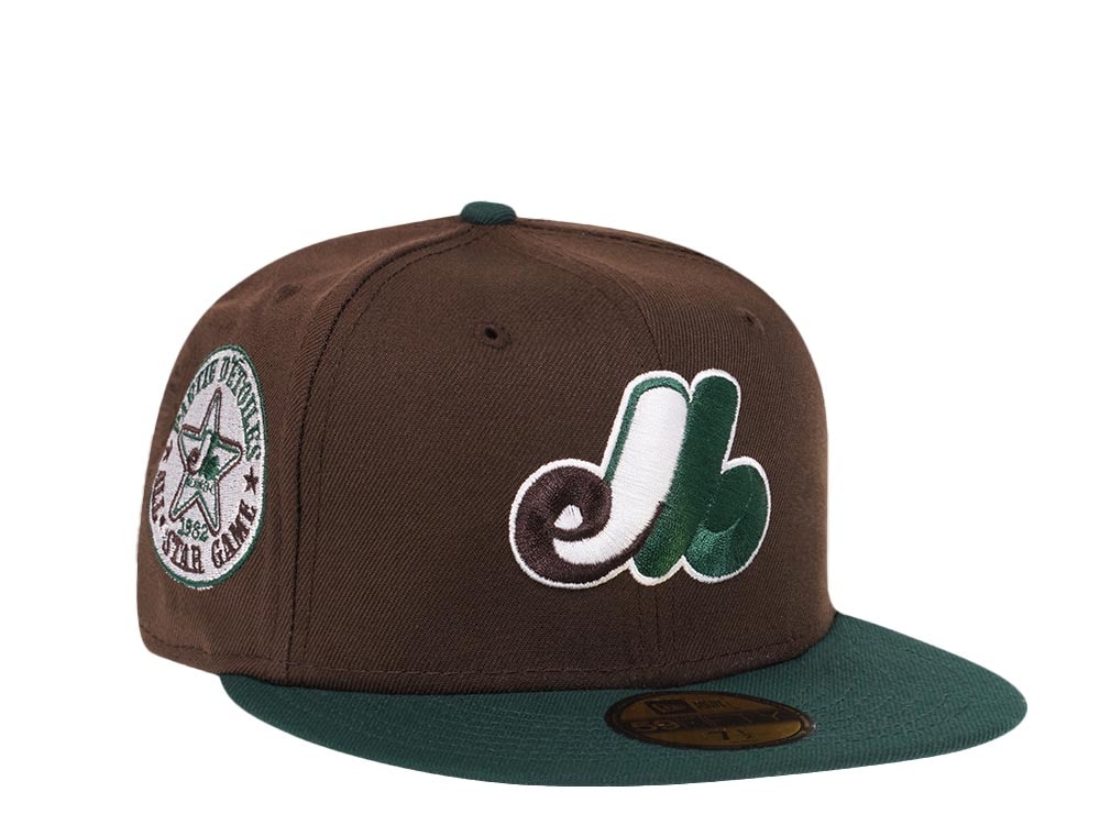 New Era Montreal Expos Brown All Star Game 1982 Forest Pink Edition 59Fifty Fitted Gorra