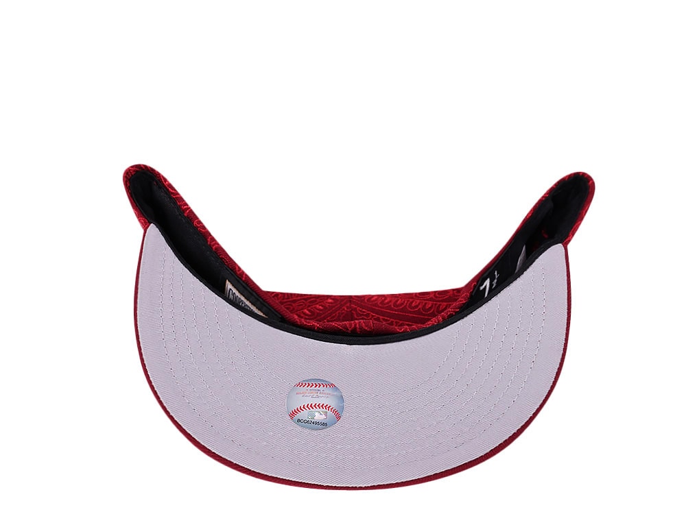 New Era Philadelphia Phillies Maroon MLB Swirl 59Fifty Fitted Gorra