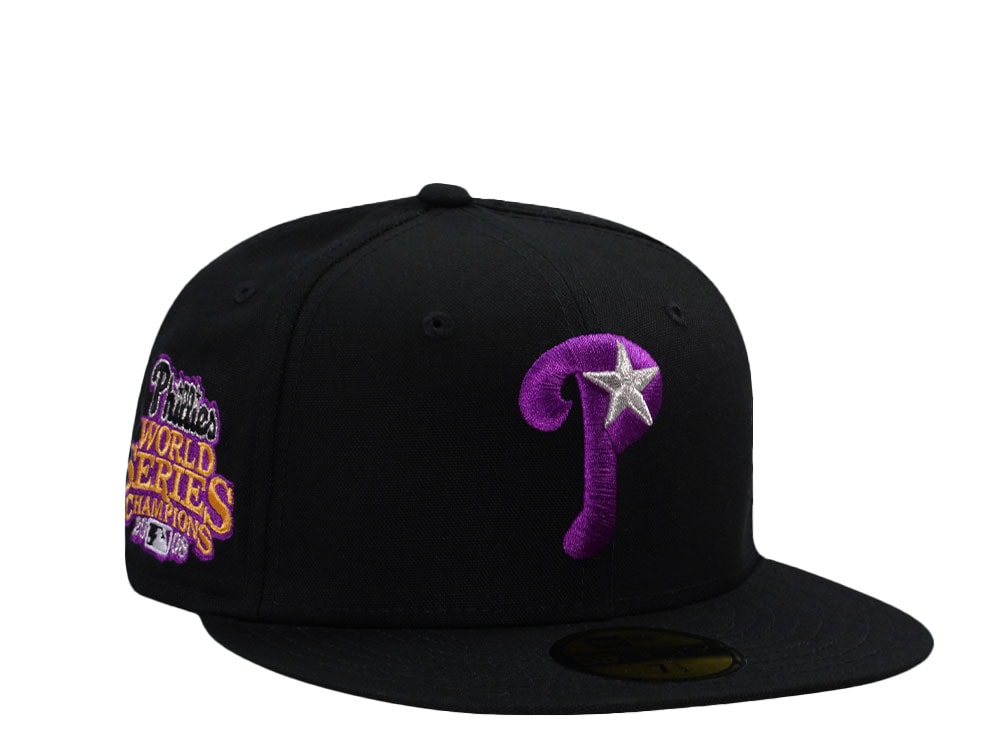 New Era Philadelphia Phillies World Series 2008 Black Purple Edition 59Fifty Fitted Gorra