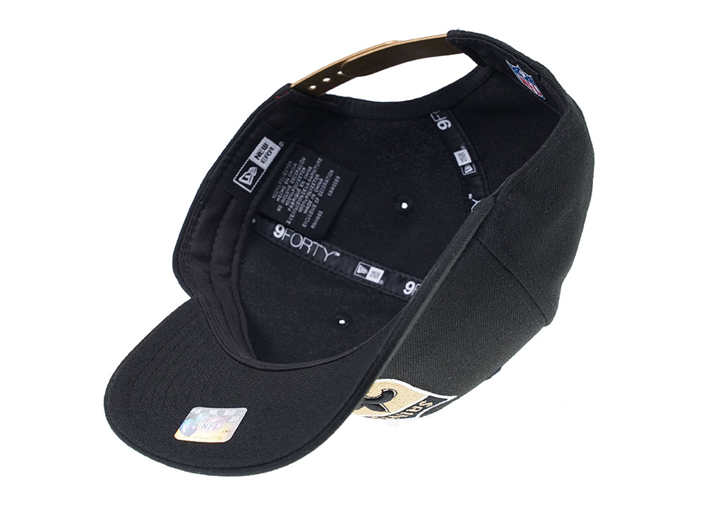 NEW ERA NEW ORLEANS SAINTS CURVED BLACK EDITON 9FORTY SNAPBACK CAP