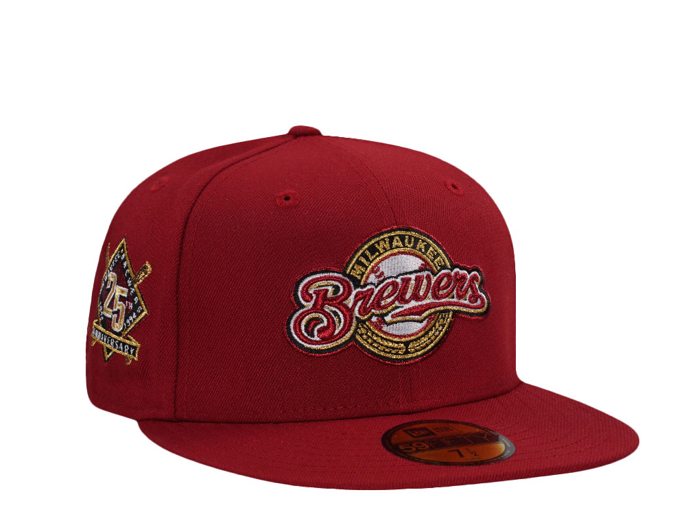 New Era Milwaukee Brewers 25th Anniversary Red Prime Edition  59Fifty Fitted Gorra