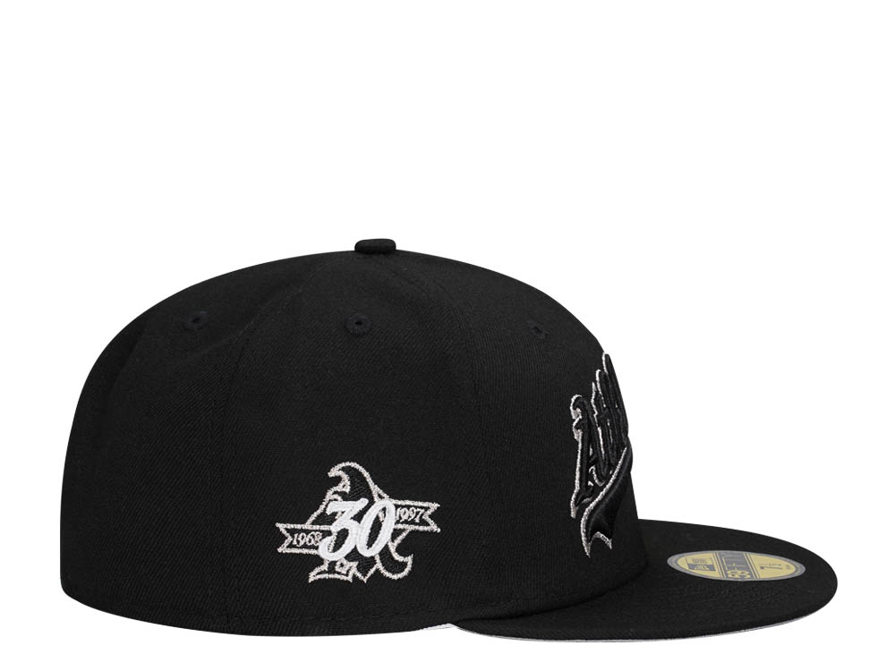 New Era Oakland Athletics 30th Anniversary Black Silver Color Flip Edition 59Fifty Fitted Gorra