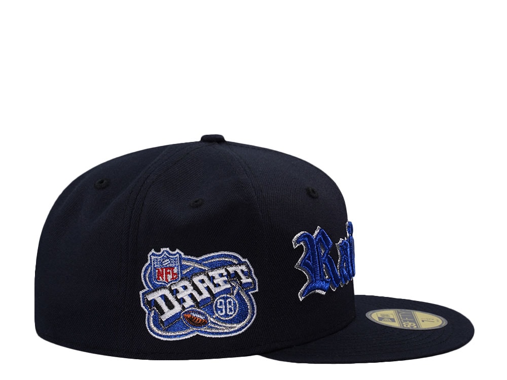 New Era Las Vegas Raiders Draft 1998 Navy Metallic Edition 59Fifty Fitted Gorra
