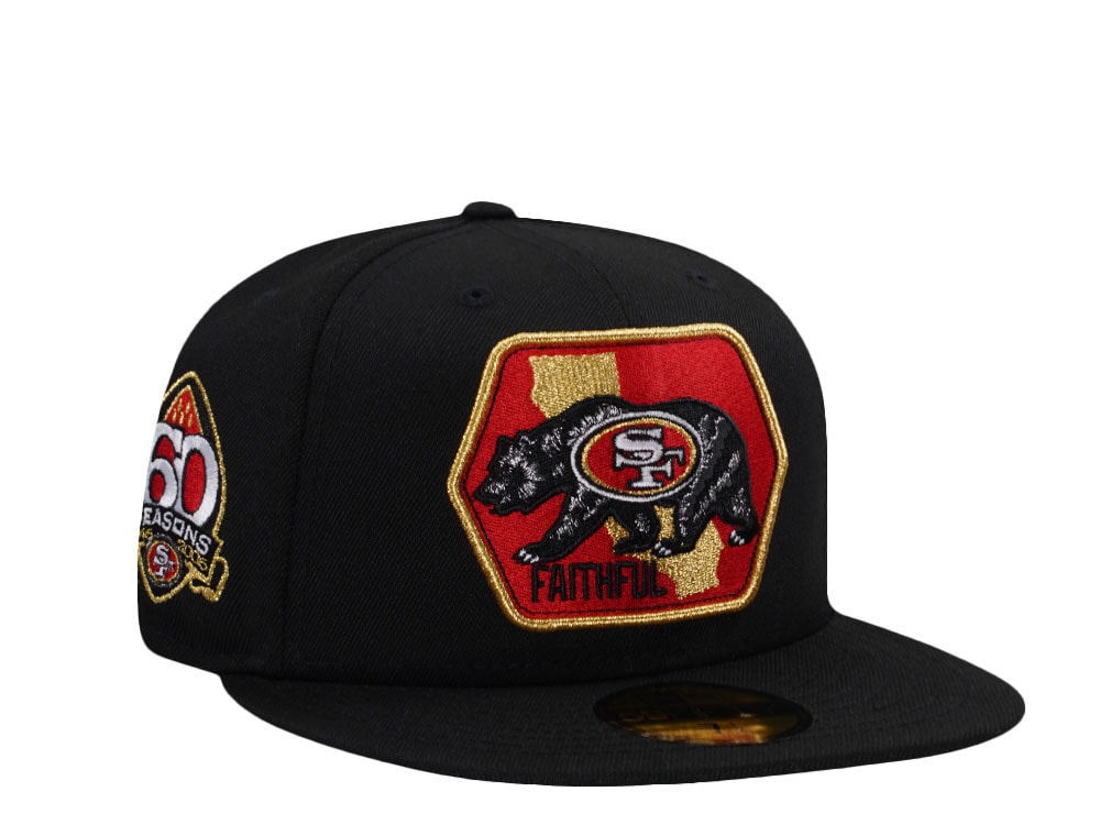 New Era San Francisco 49ers 60 Seasons Black Prime Edition 59Fifty Fitted Gorra