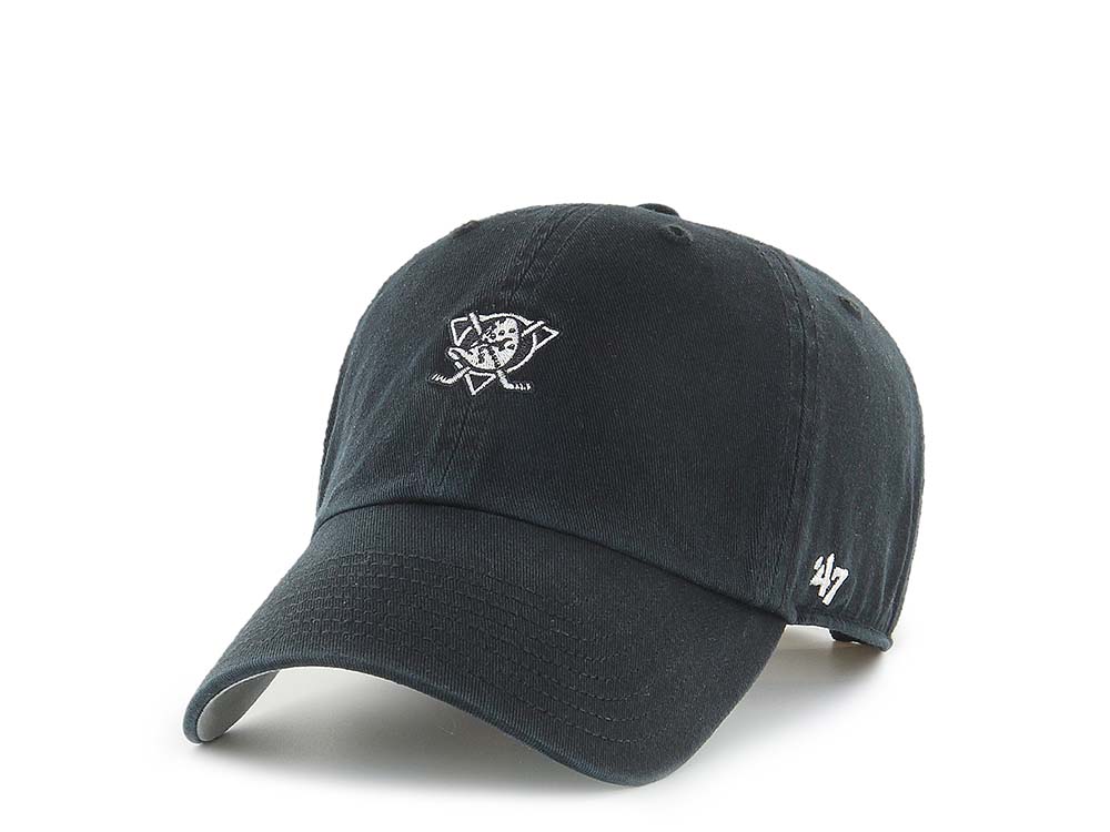 47Brand Anaheim Ducks Black Base Runner Clean up Strapback Gorra