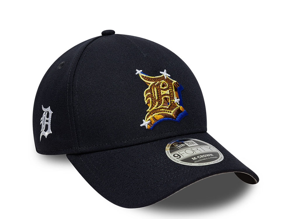 New Era Detroit Tigers Emblem Navy Prime 9Forty A Frame M Crown Snapback Gorra