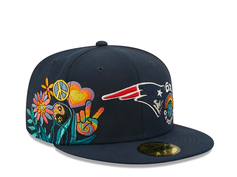 New Era New England Patriots 6x Champions - Navy Groovy Edition 59Fifty Fitted Gorra