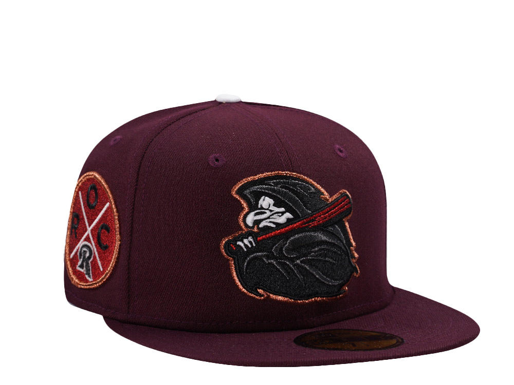 New Era Rochester Red Wings Reaper Glow in the Dark Maroon Prime Horror Edition 59Fifty Fitted Gorra