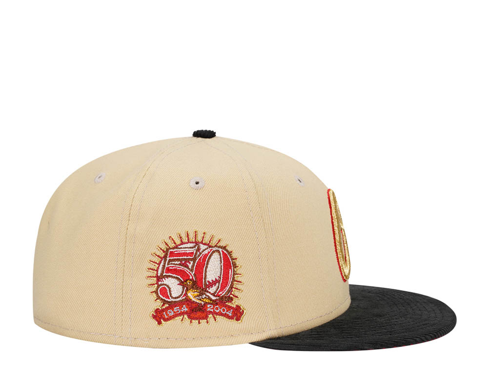 New Era Baltimore Orioles 50th Anniversary Double Gold Cord Prime Edition 59Fifty Fitted Gorra