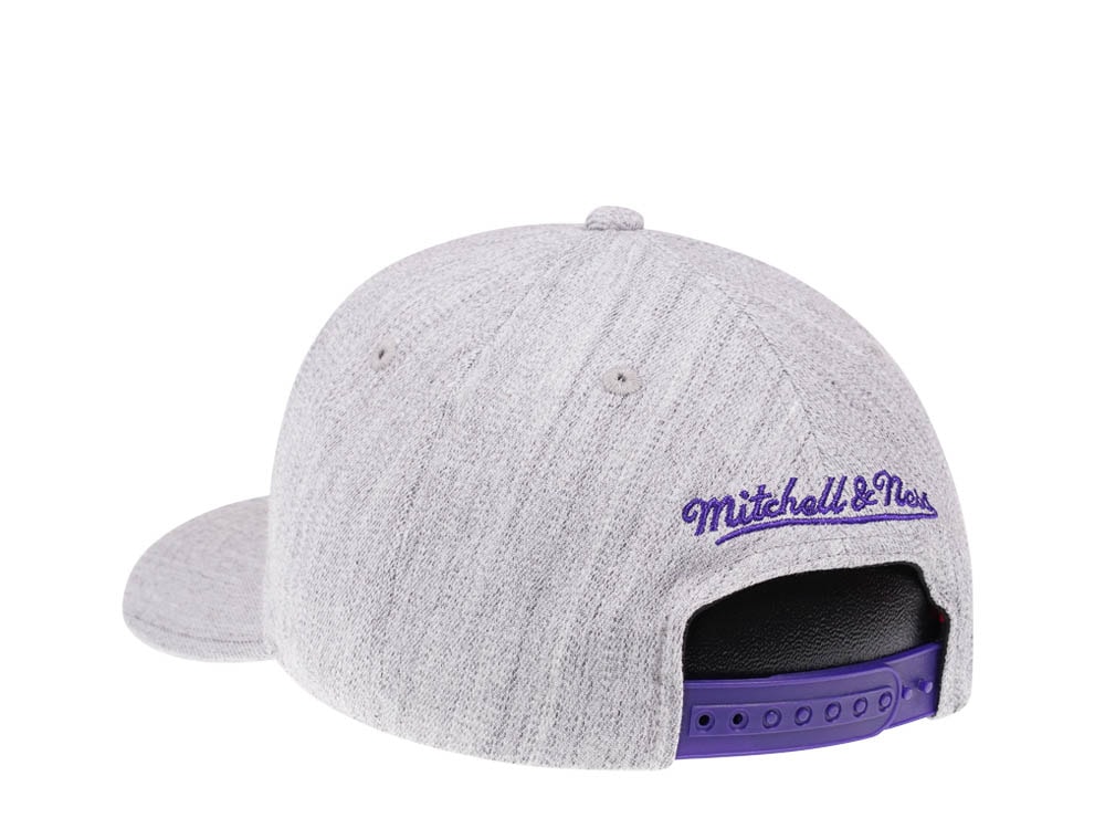 Mitchell & Ness Los Angeles Lakers Heather Gray Red Line Flex Snapback Gorra