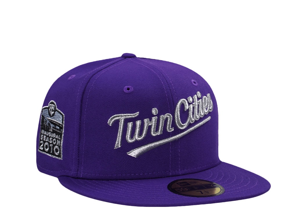 New Era Minnesota Twins Inaugural Season 2010 Purple Prime Edition 59Fifty Fitted Gorra
