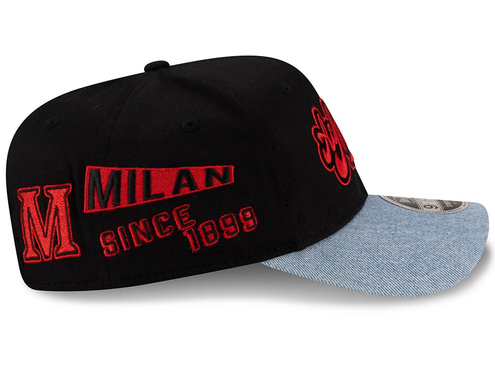 New Era Ac Milan Tonal Floral Edition Blue 9Fifty Stretch Snapback Gorra
