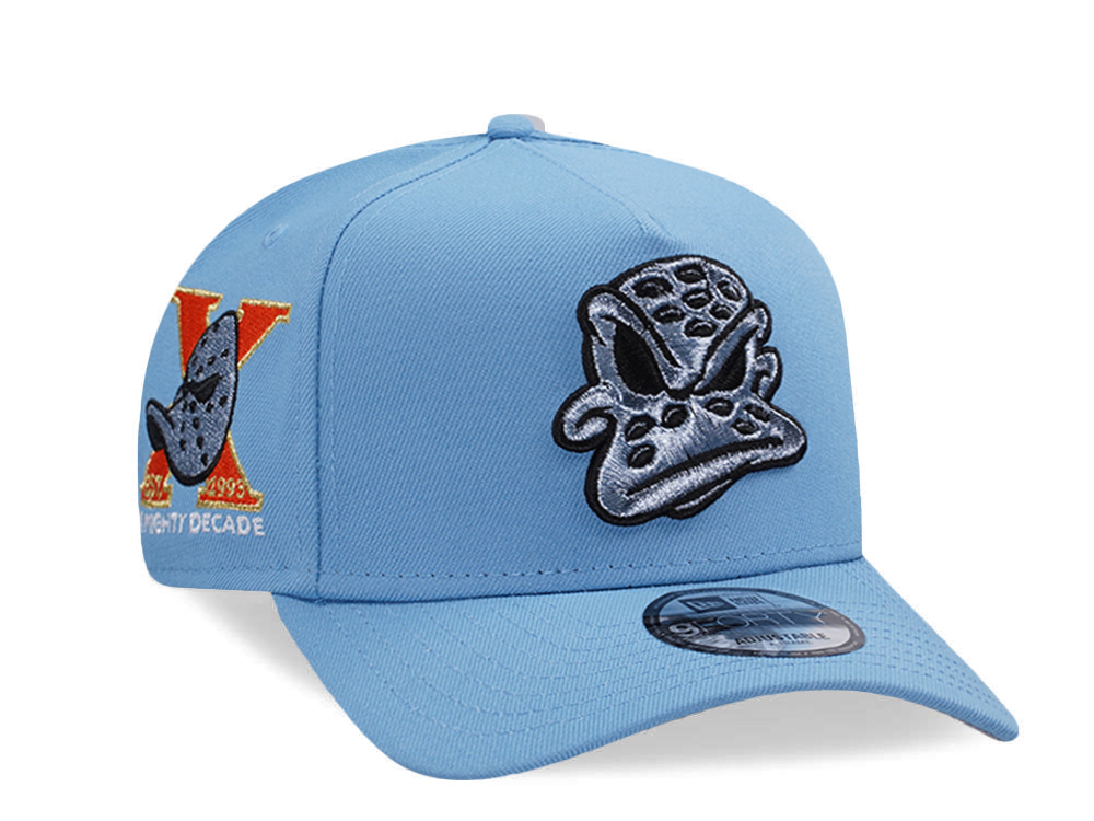 New Era Anaheim Ducks 10th Anniversary Sky Blue Prime Edition 9Forty A Frame Snapback Gorra