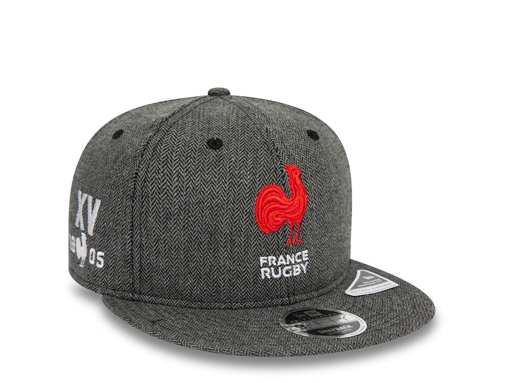 New Era France Rugby Gray Heritage Retro Crown Edition 9Fifty Snapback Gorra