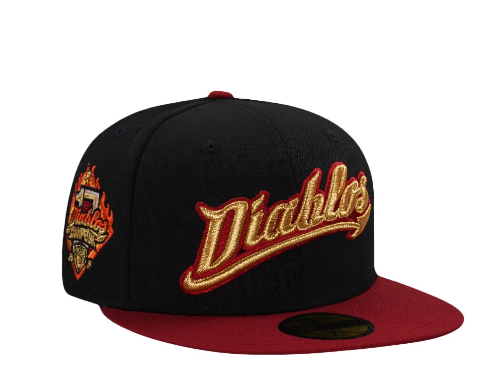 New Era Mexico Diablos Black And Red Two Tone Edition 59Fifty Fitted Gorra