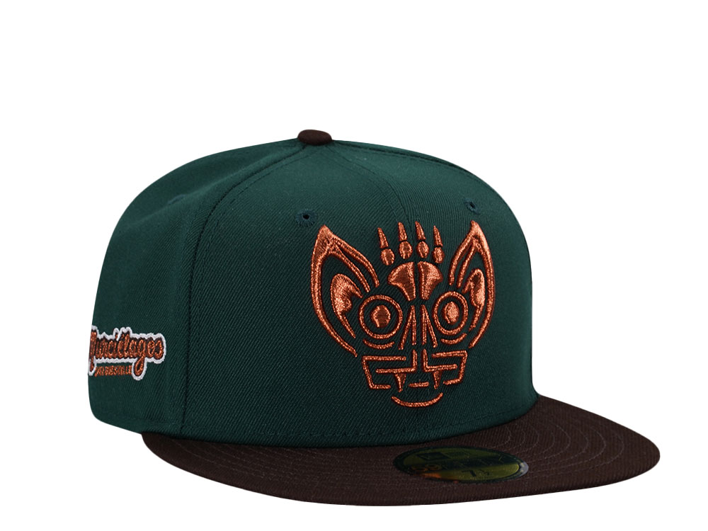New Era Louisville Murcielagos Horror Pack Dark Green Copper Edition 59Fifty Fitted Gorra