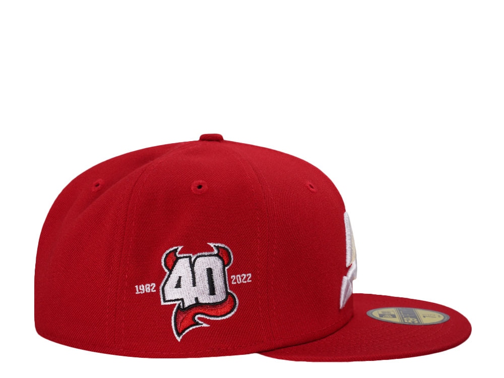New Era New Jersey Devils 40th Anniversary Red Prime Edition 59Fifty Fitted Gorra