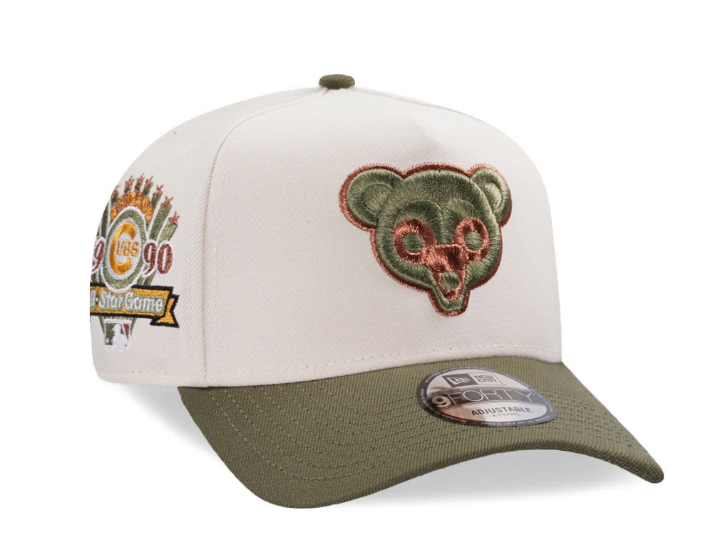 New Era Chicago Cubs All Star Game 1990 Cream Two Tone Edition 9Forty A Frame Snapback Gorra