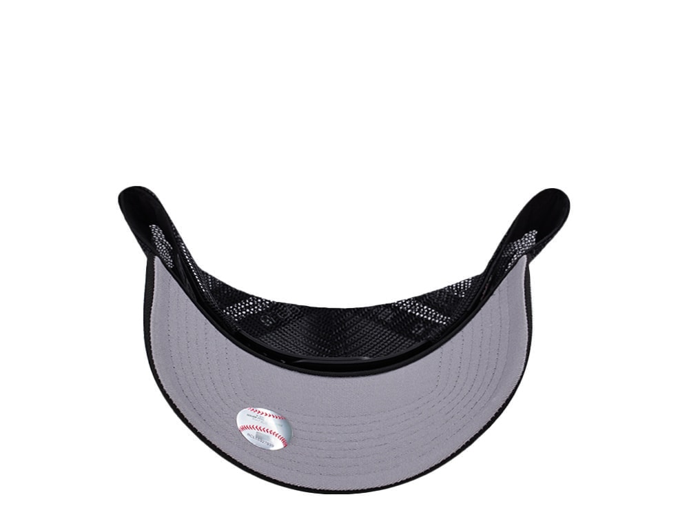 New Era New York Yankees Micro Logo Black Edition 9Forty A Frame Trucker Snapback Gorra
