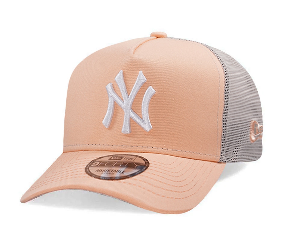 New Era New York Yankees Peach Prime Edition 9Forty A Frame Trucker Snapback Gorra
