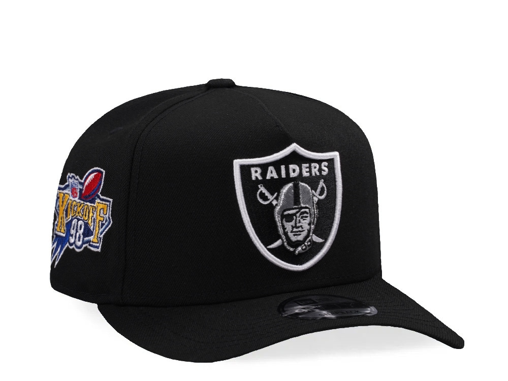 New Era Las Vegas Raiders Kickoff 1998 Black Prime Edition 9Fifty A Frame Snapback Gorra