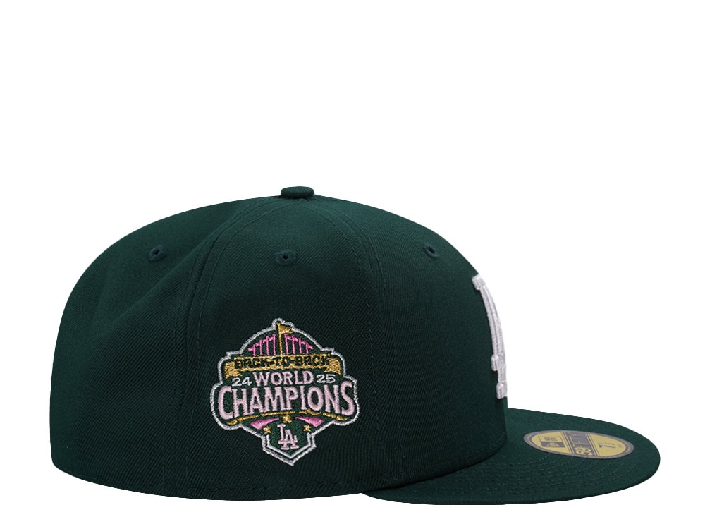 New Era Los Angeles Dodgers World Series 2025 Dark Green Prime Edition 59Fifty Fitted Gorra