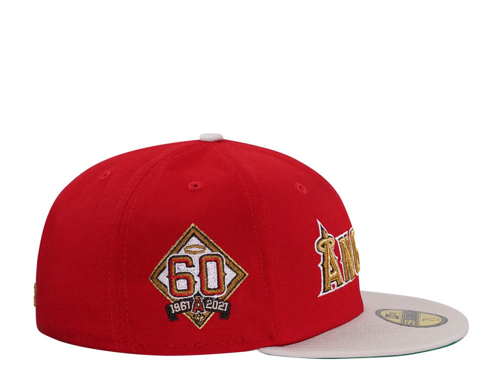 New Era Anaheim Angels 60th Anniversary Scarlet Edition 59Fifty Fitted Gorra