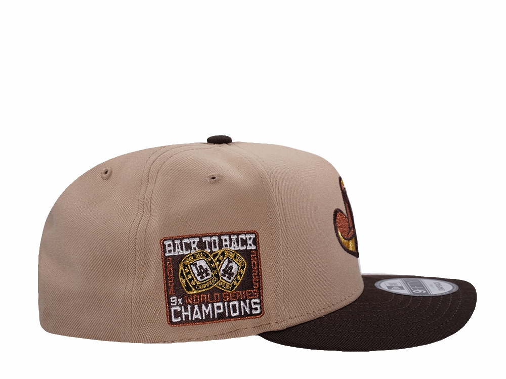 New Era Los Angeles Dodgers Back to Back Camel Two Tone Edition 9Fifty A Frame Snapback Gorra