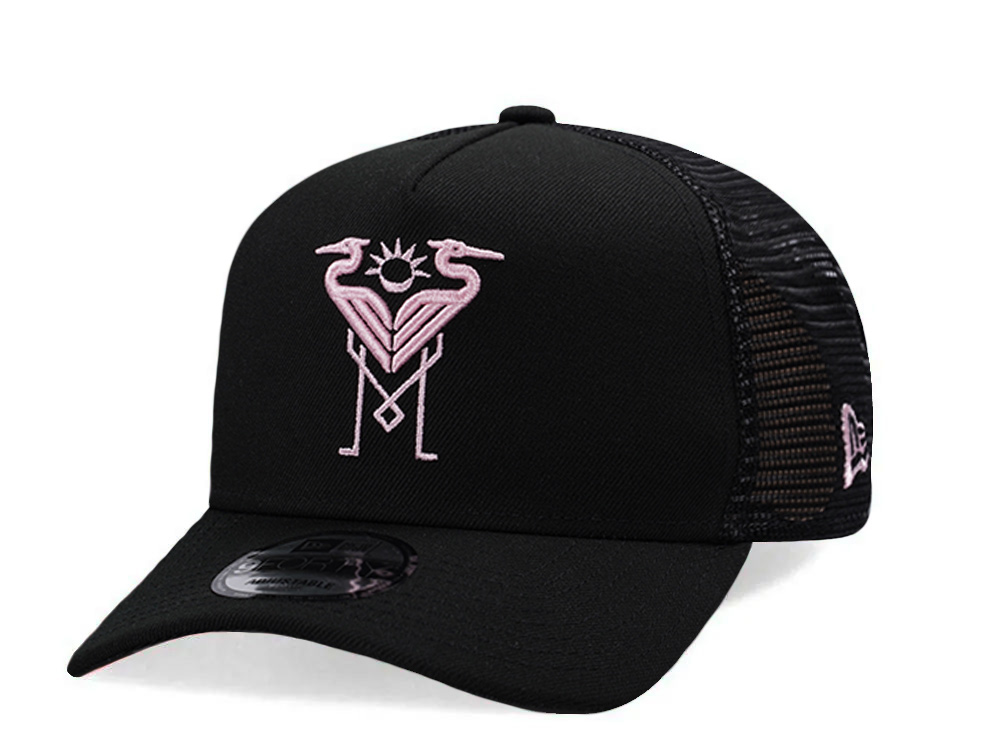 New Era Inter Miami Logo Black Prime Edition 9Forty A Frame Trucker Snapback Gorra