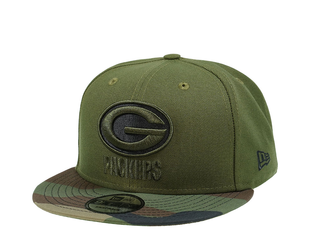 New Era Green Bay Packers Camo Two Tone 9Fifty Snapback Gorra