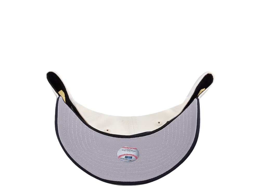 New Era New York Yankees Micro Script Chrome Navy Two Tone Edition 9Forty A Frame Snapback Gorra