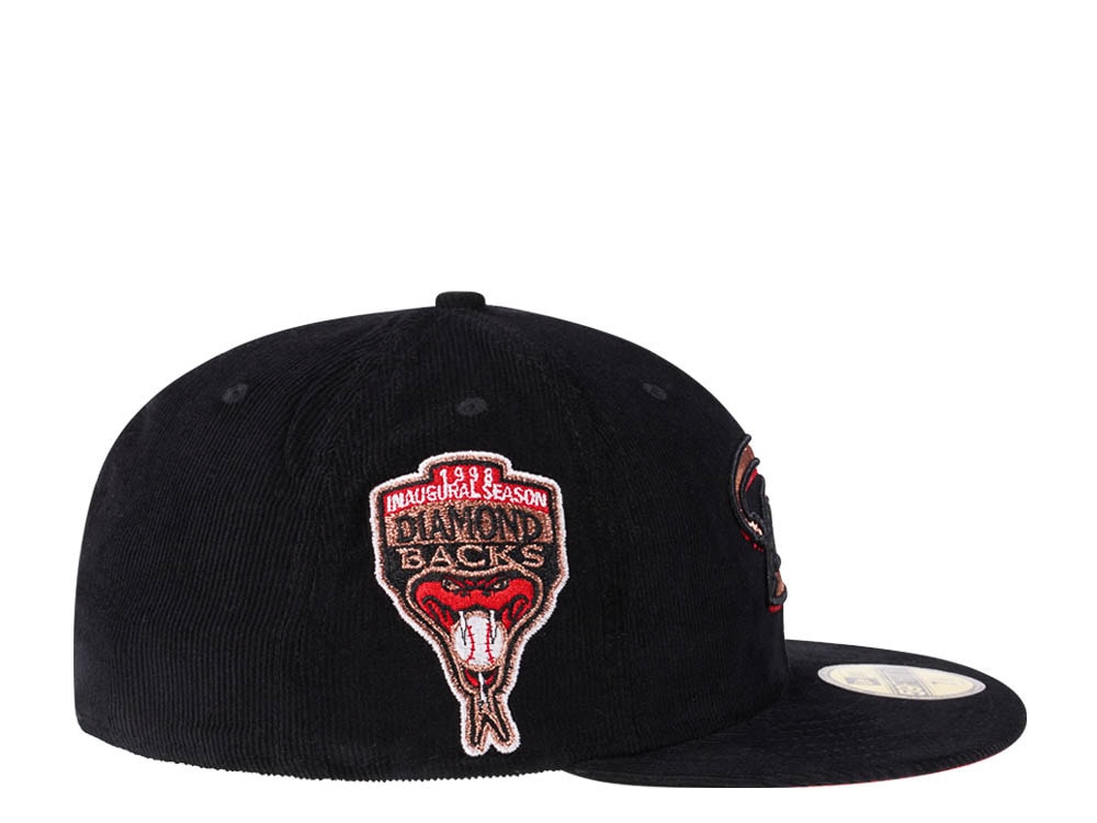 New Era Arizona Diamondbacks Black Inaugural Season 1998 Corduroy Prime Edition 59Fifty Fitted Gorra