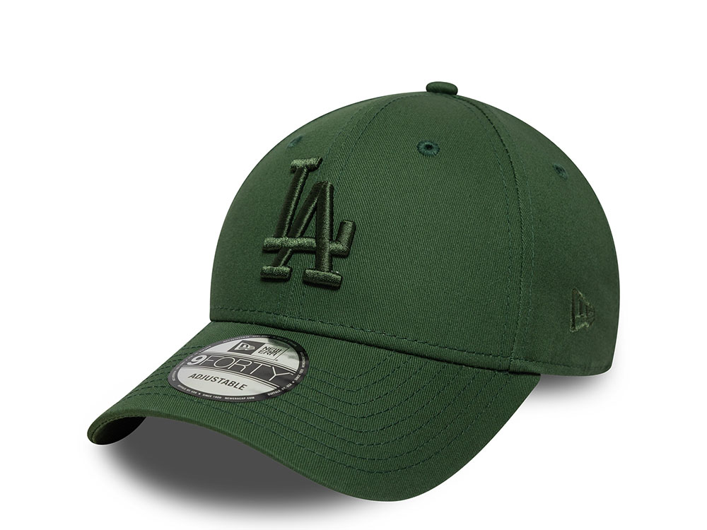 New Era Los Angeles Dodgers League Essential Dark Green Edition 9Forty Strapback Gorra