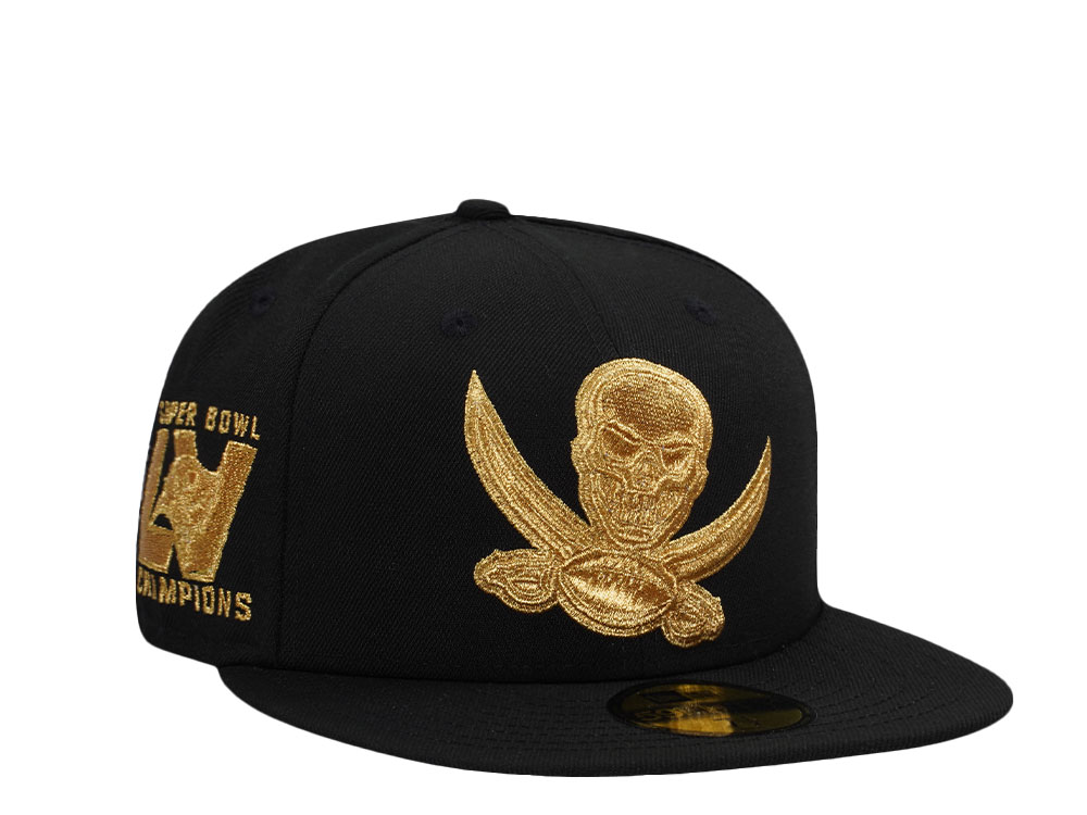 New Era Tampa Bay Buccaneers Super Bowl Champions 2023 Black 24k Edition 59Fifty Fitted Gorra