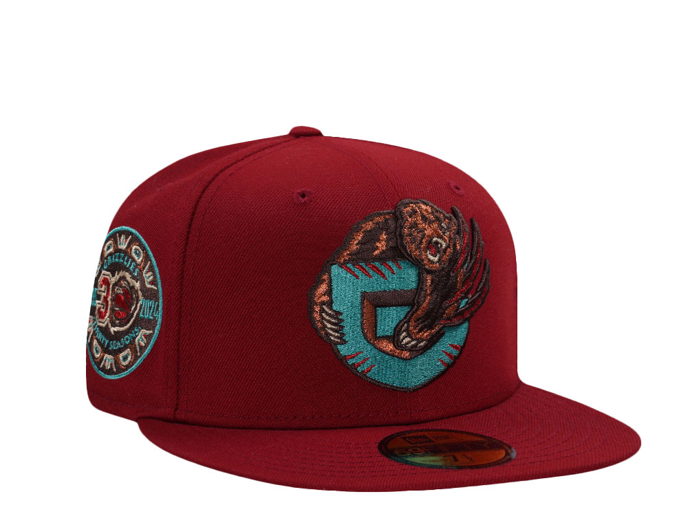 New Era Memphis Grizzlies 30th Anniversary Red Prime Edition 59Fifty Fitted Gorra