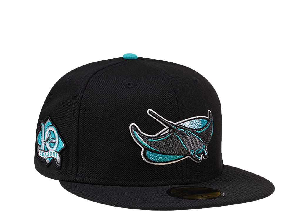 New Era Tampa Bay Rays 10 Seasons Black Pearl  Edition 59Fifty Fitted Gorra